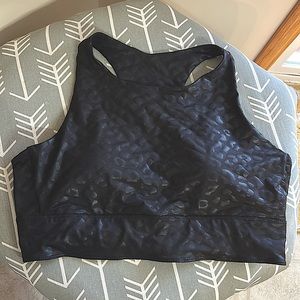 Rae Mode Women’s 2X Black Leopard print Sports Bra